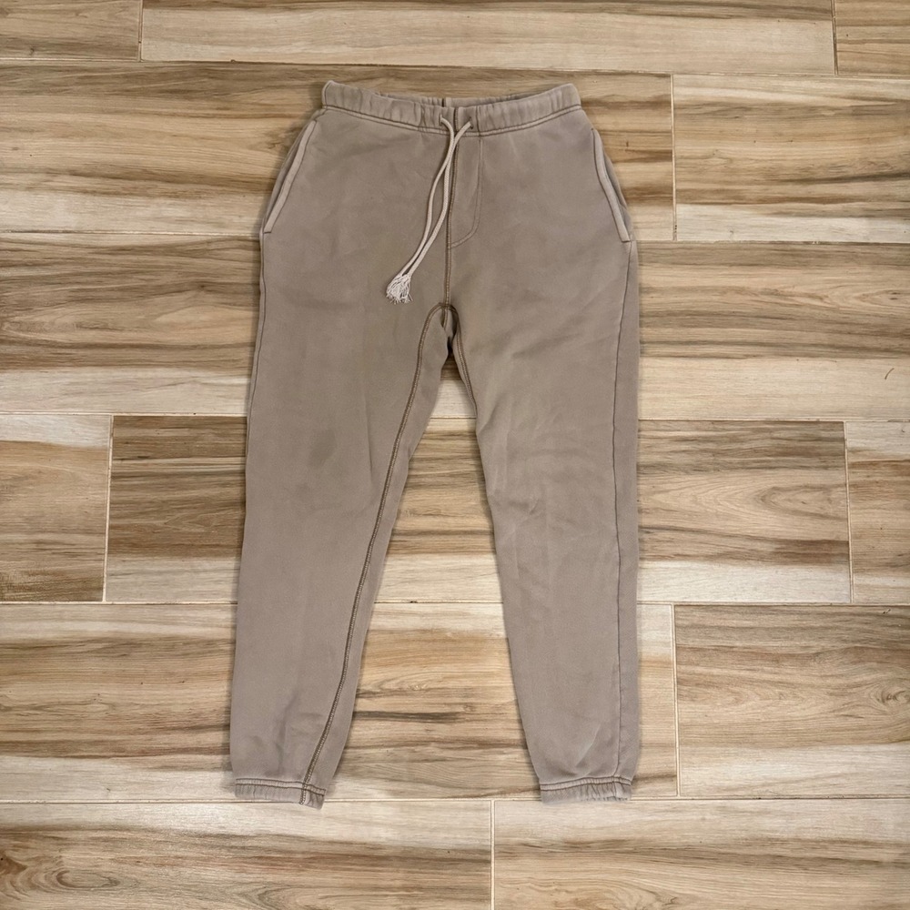 Elwood Core Sweatpants Taupe Brown Organic Cotton Joggers XS CS00001